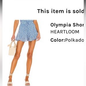 Heartloom Olympia Short in Polkadot size: Small